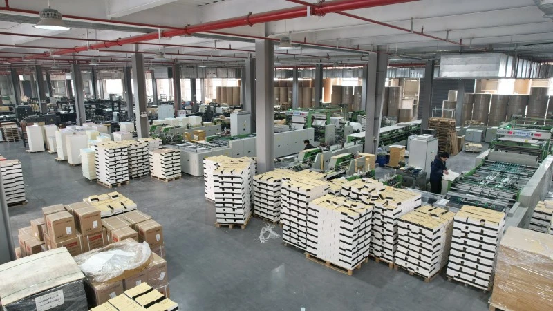 Notebook production and processing area